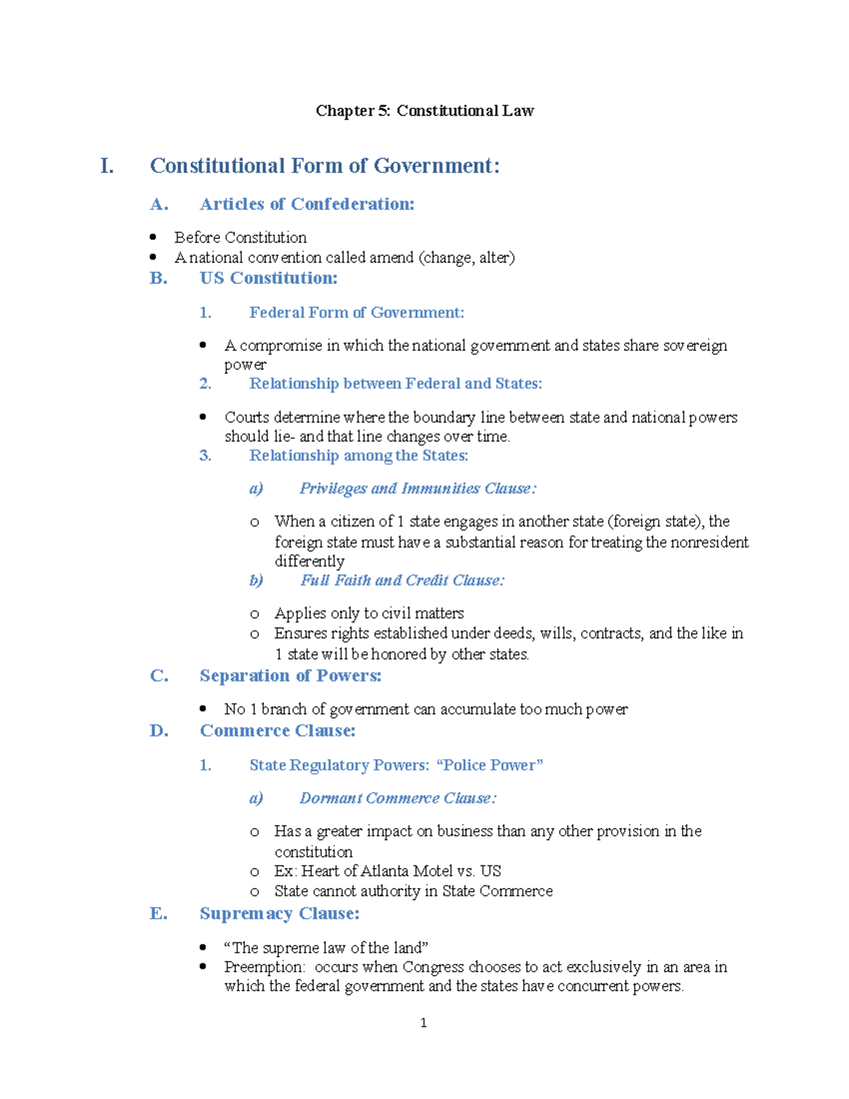 Chapter 5 Chapter 5 Constitutional Law I Constitutional Form Of