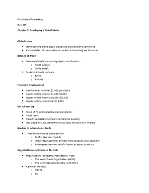 Market 6 - Lecture notes for chapter 4 - Principles of Marketing BUS ...