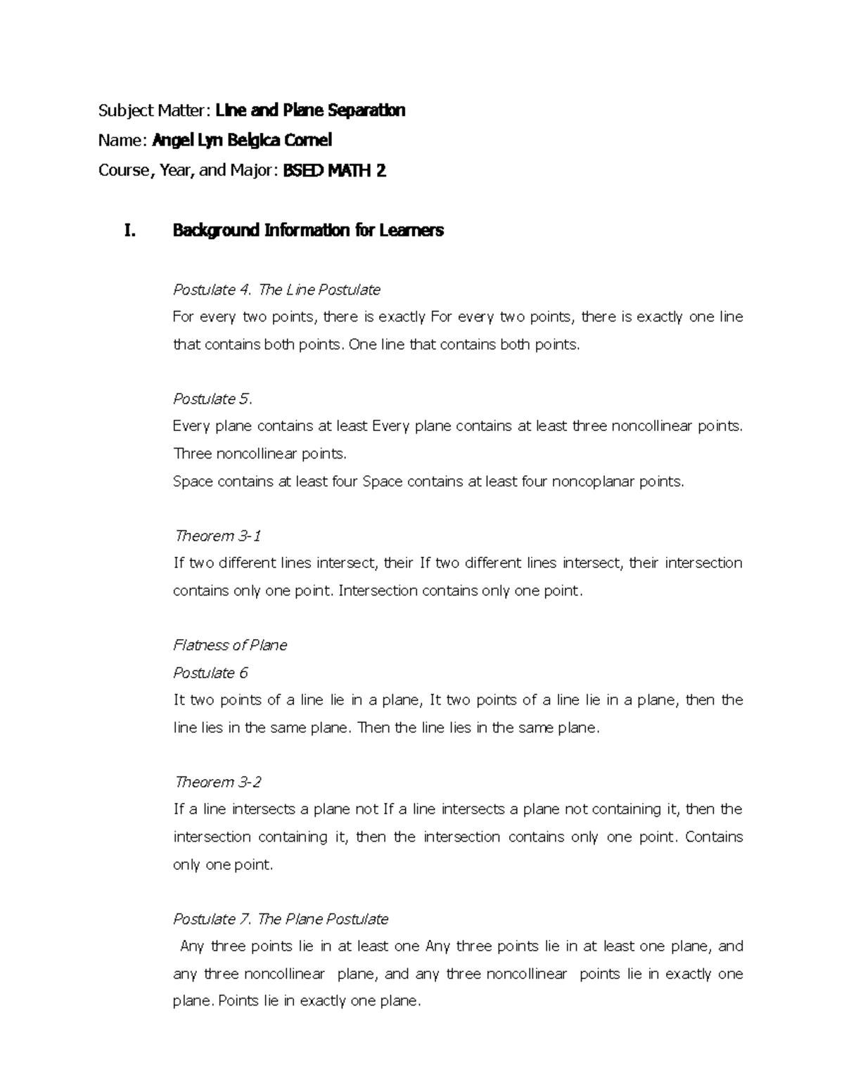 Midterm%20TASK - Subject Matter: Line and Plane Separation Name: Angel ...