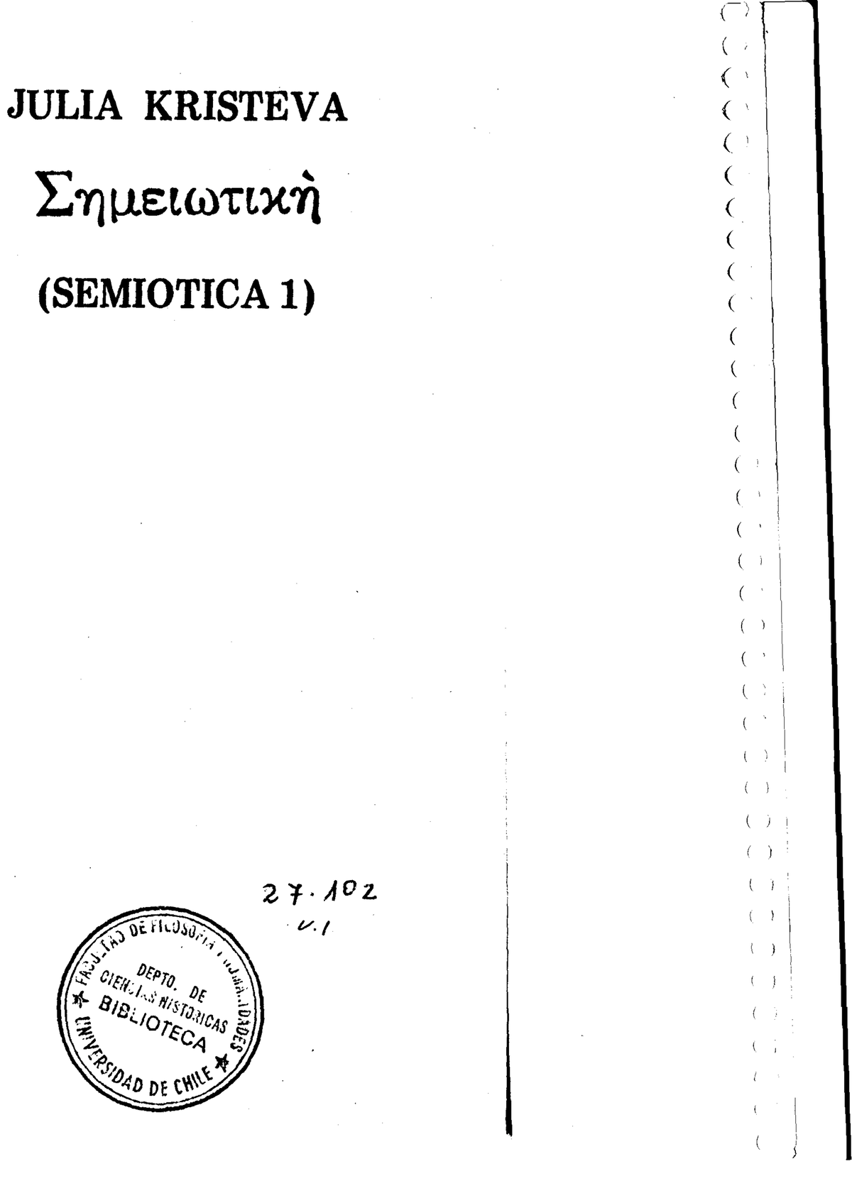 Kristeva, J. El Lenguaje Poético Como Infinitud - J U L IA K R IS T E V ...