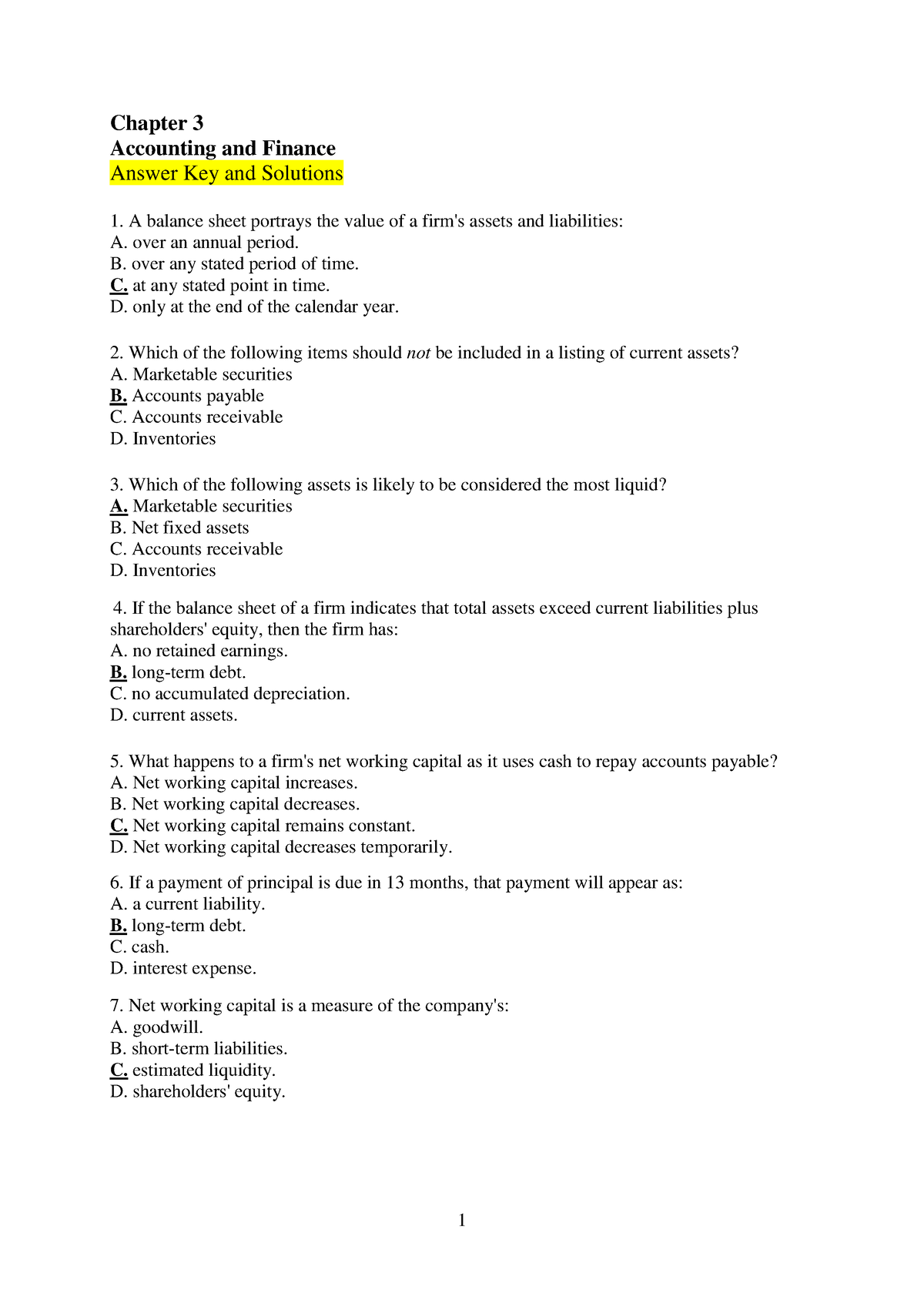 Chapter 3 Practice Problems Solutions - Chapter 3 Accounting And ...