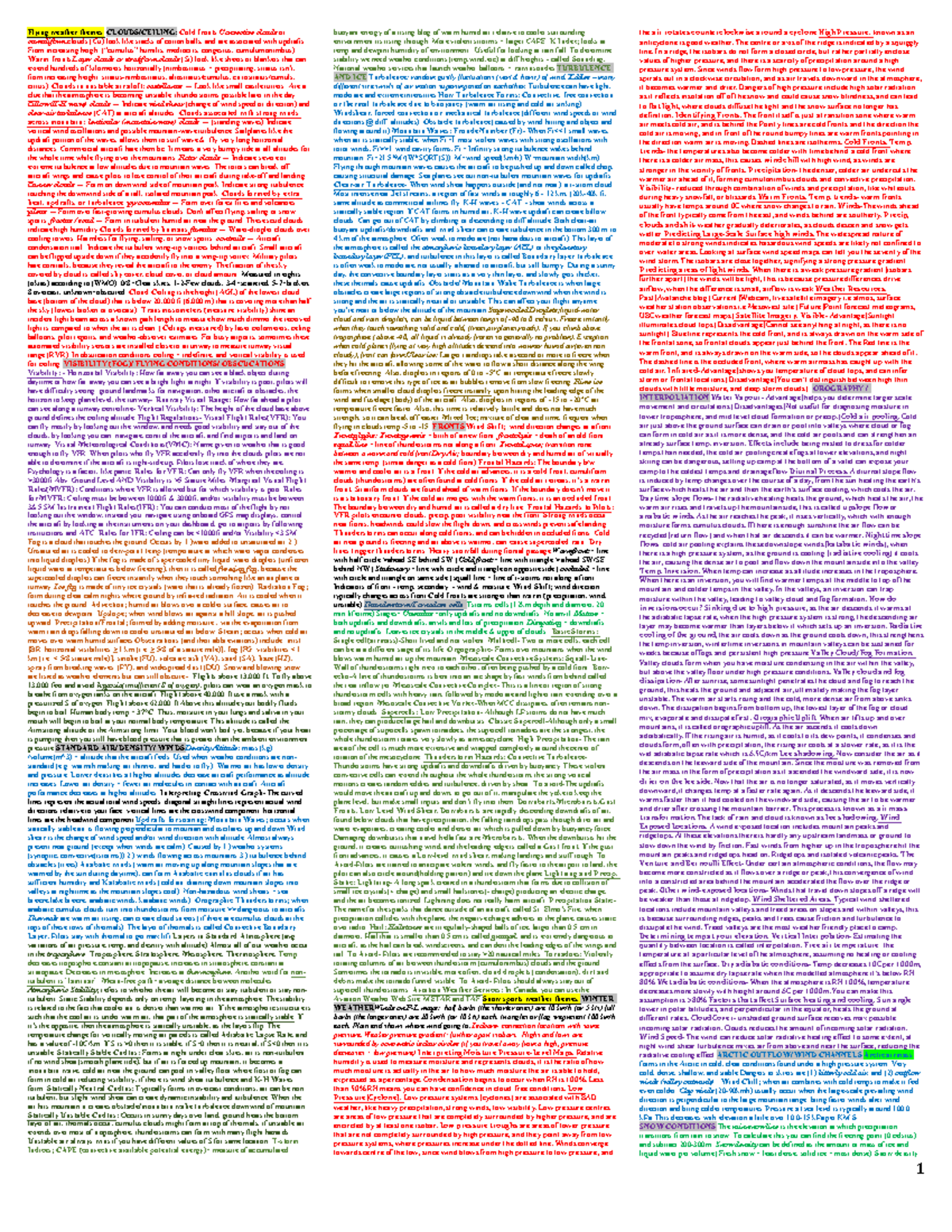 480530511 ATSC Final Cheat Sheet pdf - 1 Flying weather themes CLOUDS ...