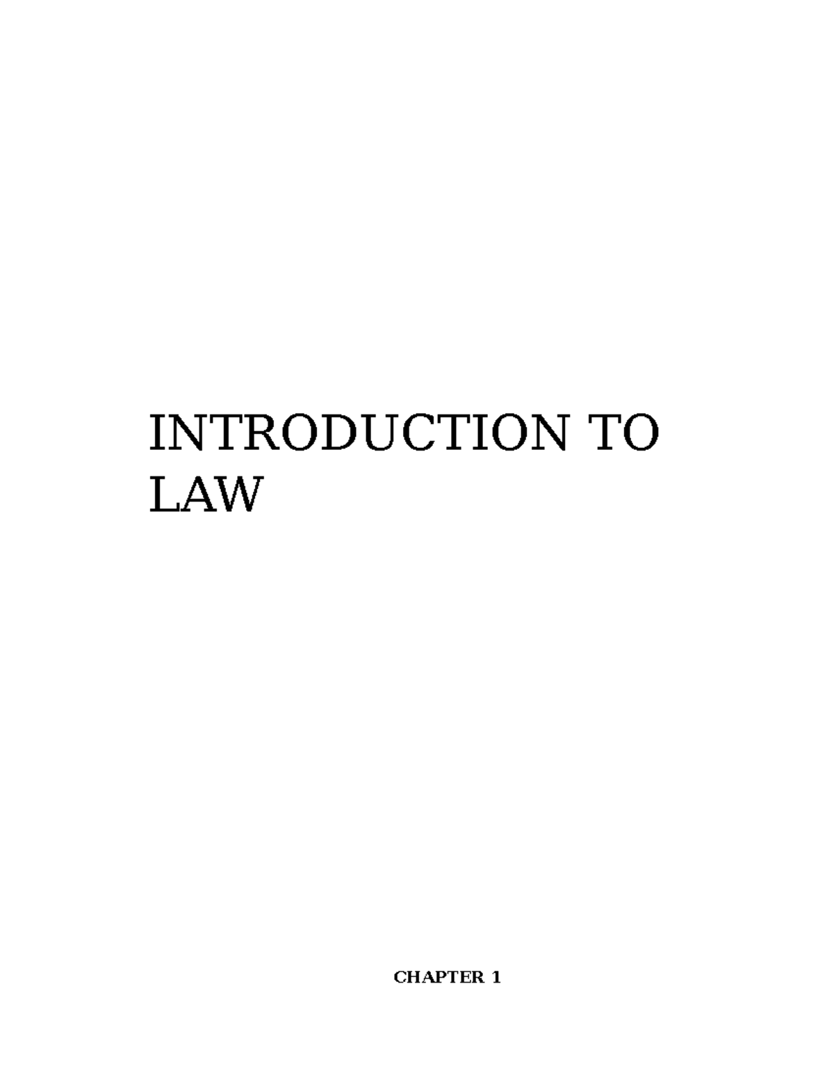 Introduction TO LAW- Law- Its Concept And Classification - INTRODUCTION ...