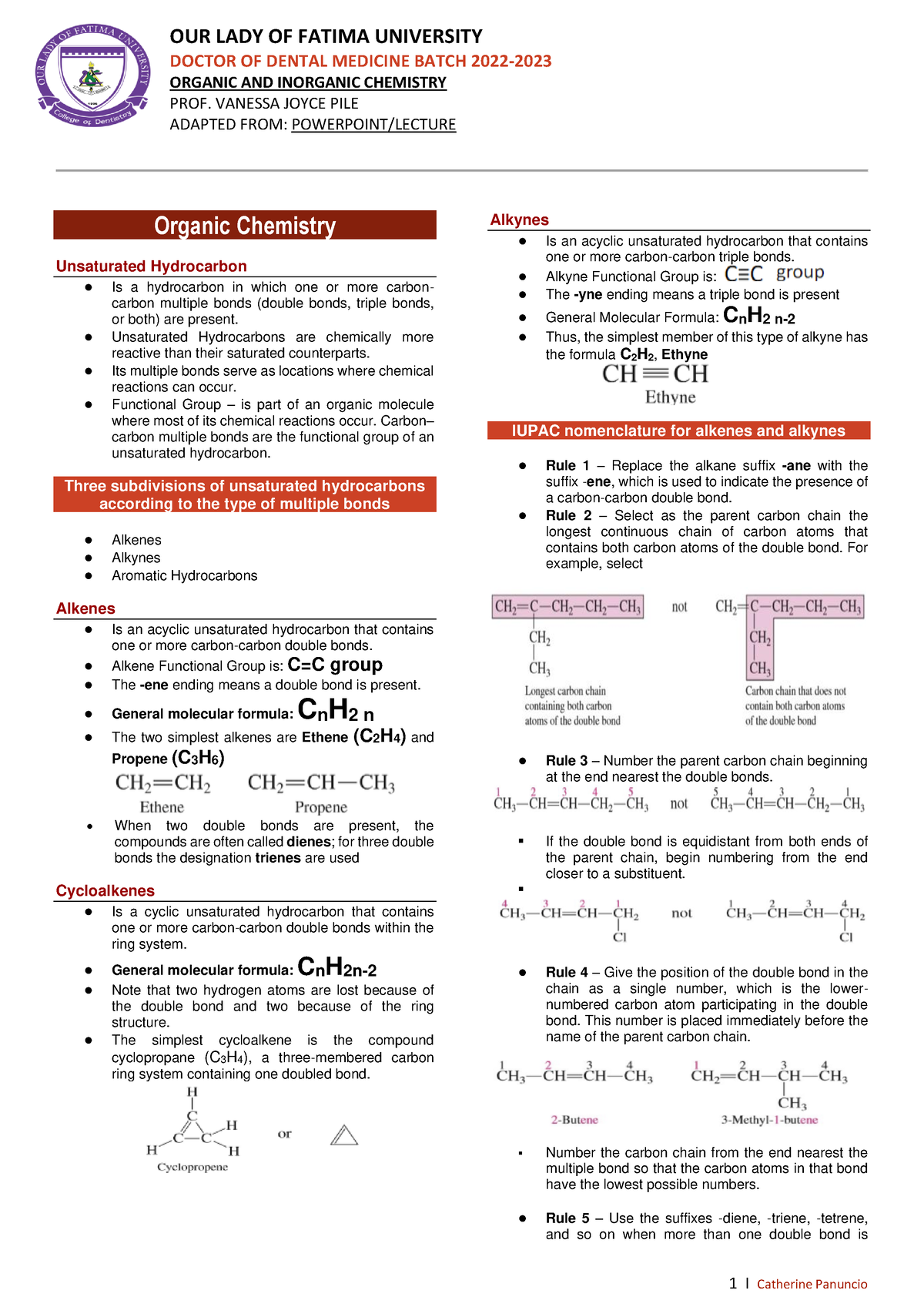 Lesson 2 Chemistry - DOCTOR OF DENTAL MEDICINE BATCH 2022 - 2023 ...