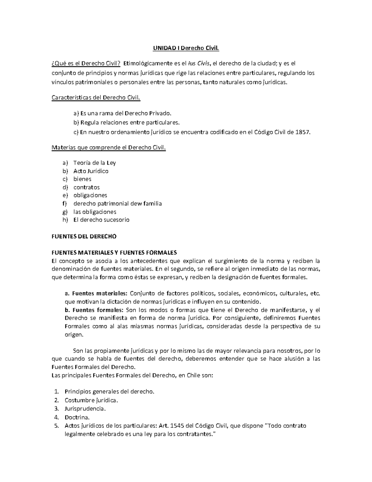 1. Apunte Derecho y Civil y Teoría de la ley - UNIDAD I Derecho Civil ...