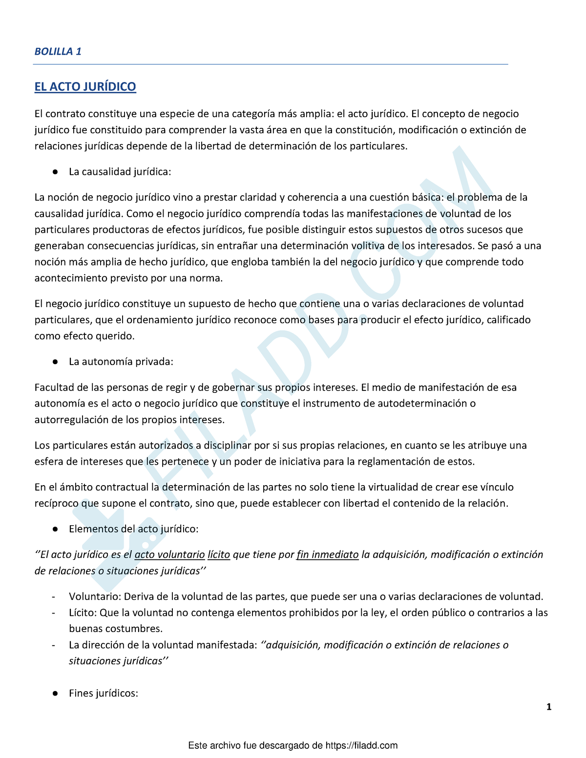 Resumen Contratos Civiles Y Comerciales Parte Especial 1 Bolilla 1 El Acto JurÍdico El 6134