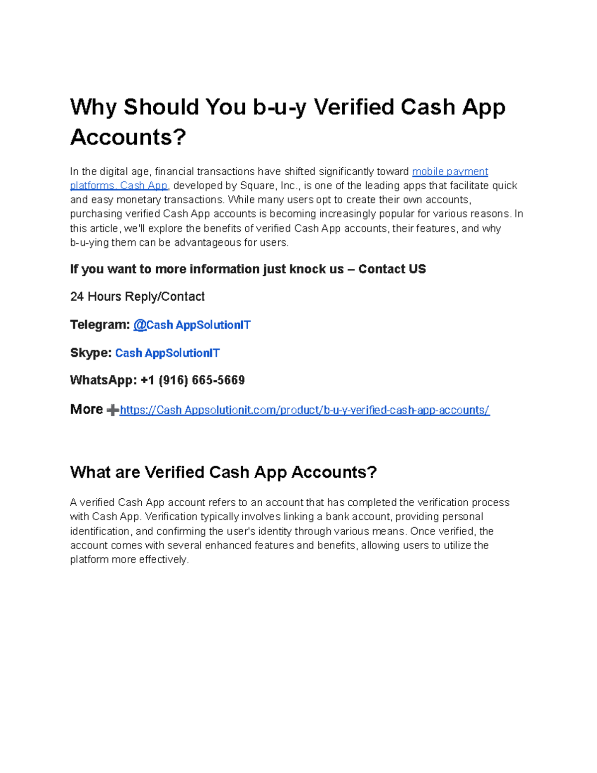 Why Should You B-u-y Verified Cash App Accounts - Why Should You B-u-y ...