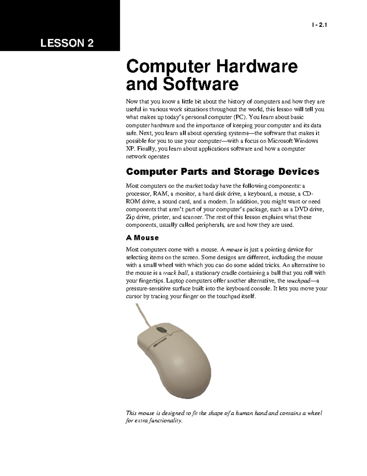 2 Comp Hardware and Software e - I - 2. Computer Hardware and Software ...