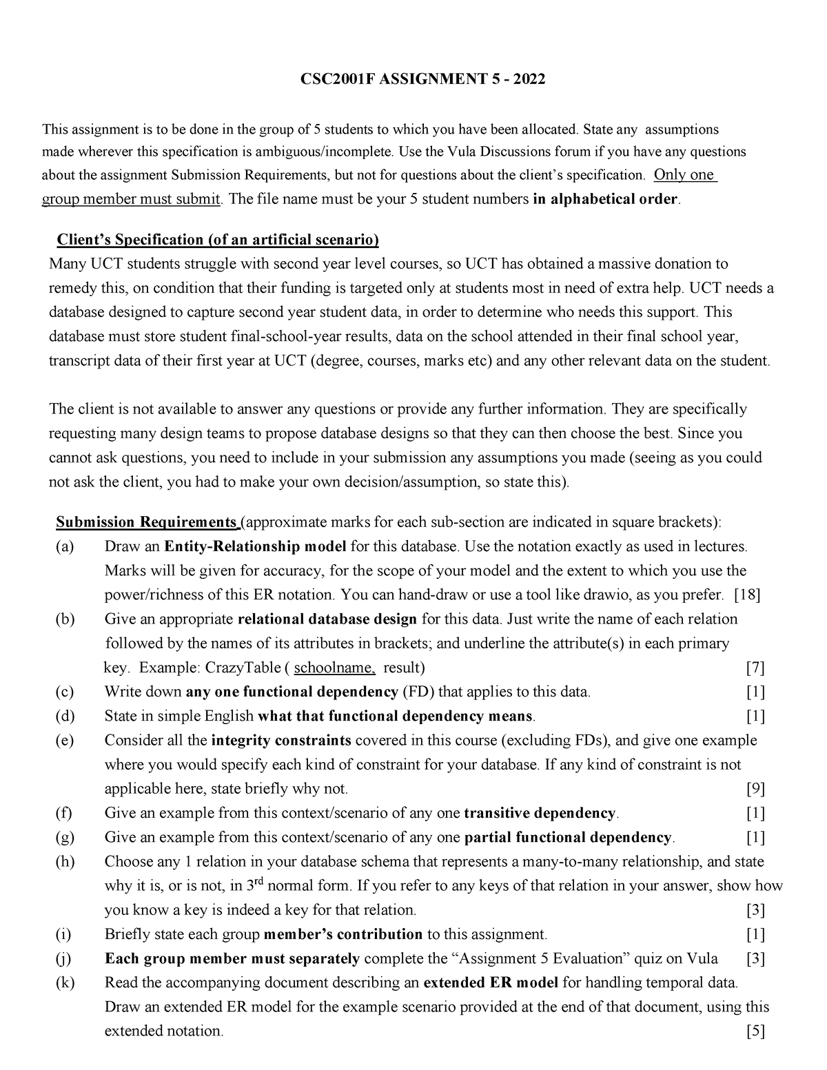 assignment questions 2022