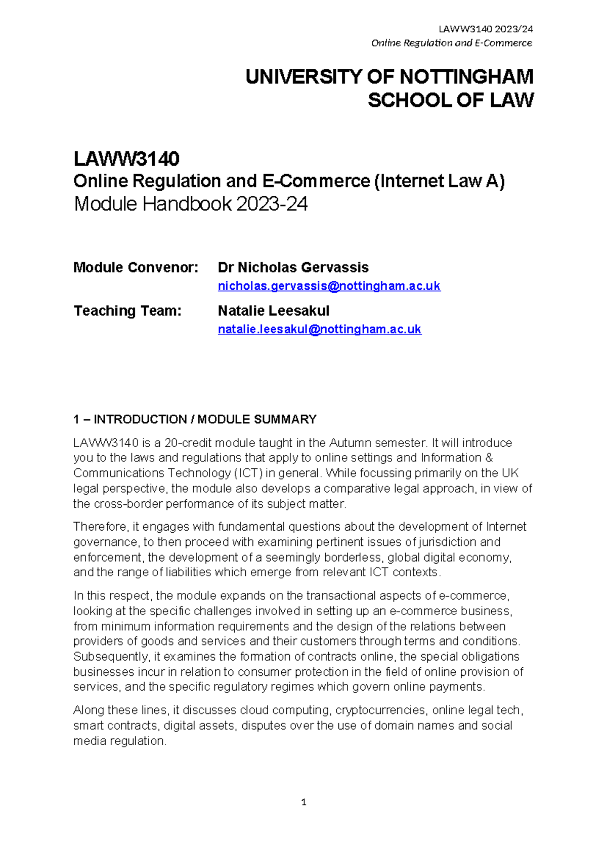 OEC Handbook - mickey mouise - Online Regulation and E-Commerce ...