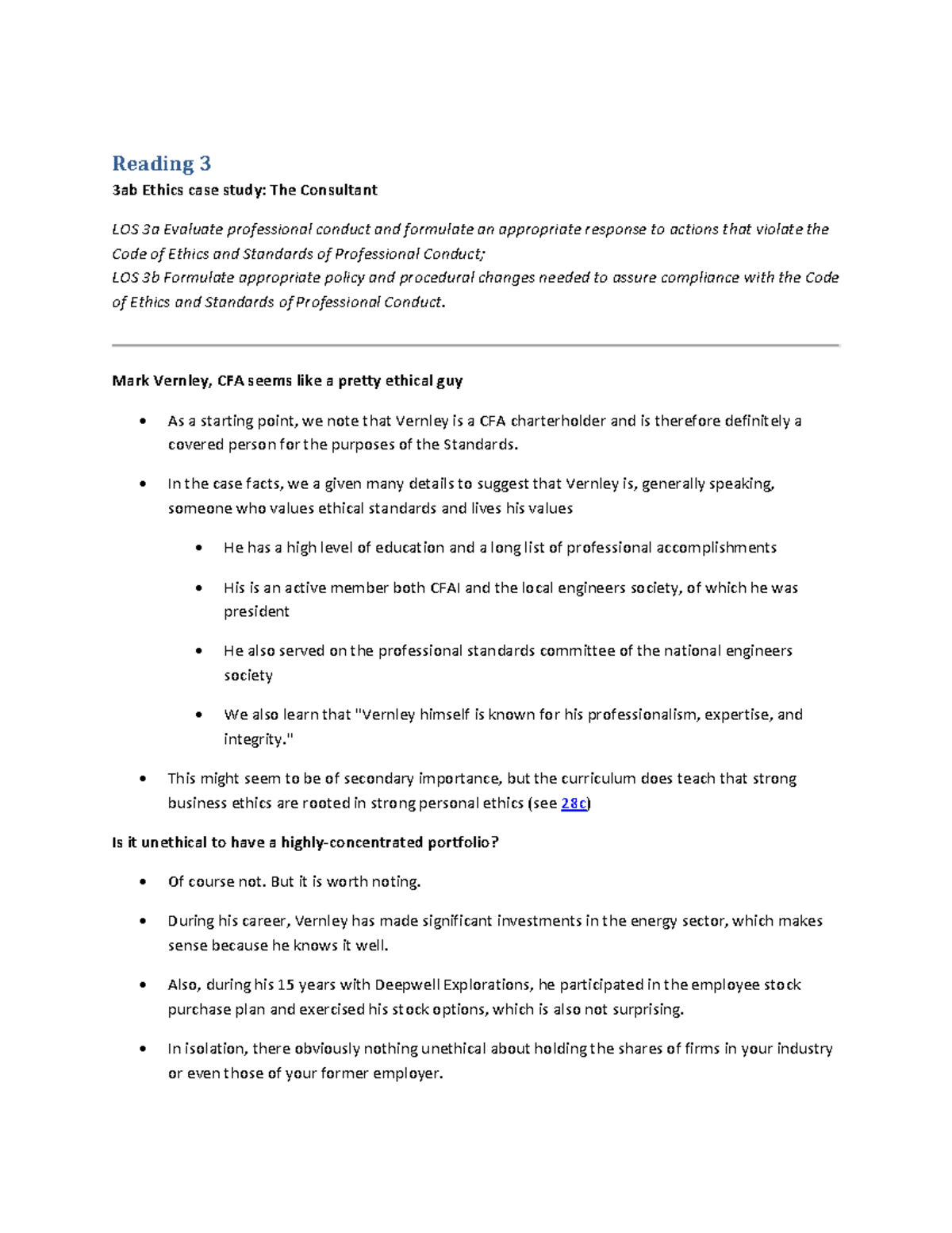 Economics Revision summary 3 - Reading 3 3ab Ethics case study: The ...