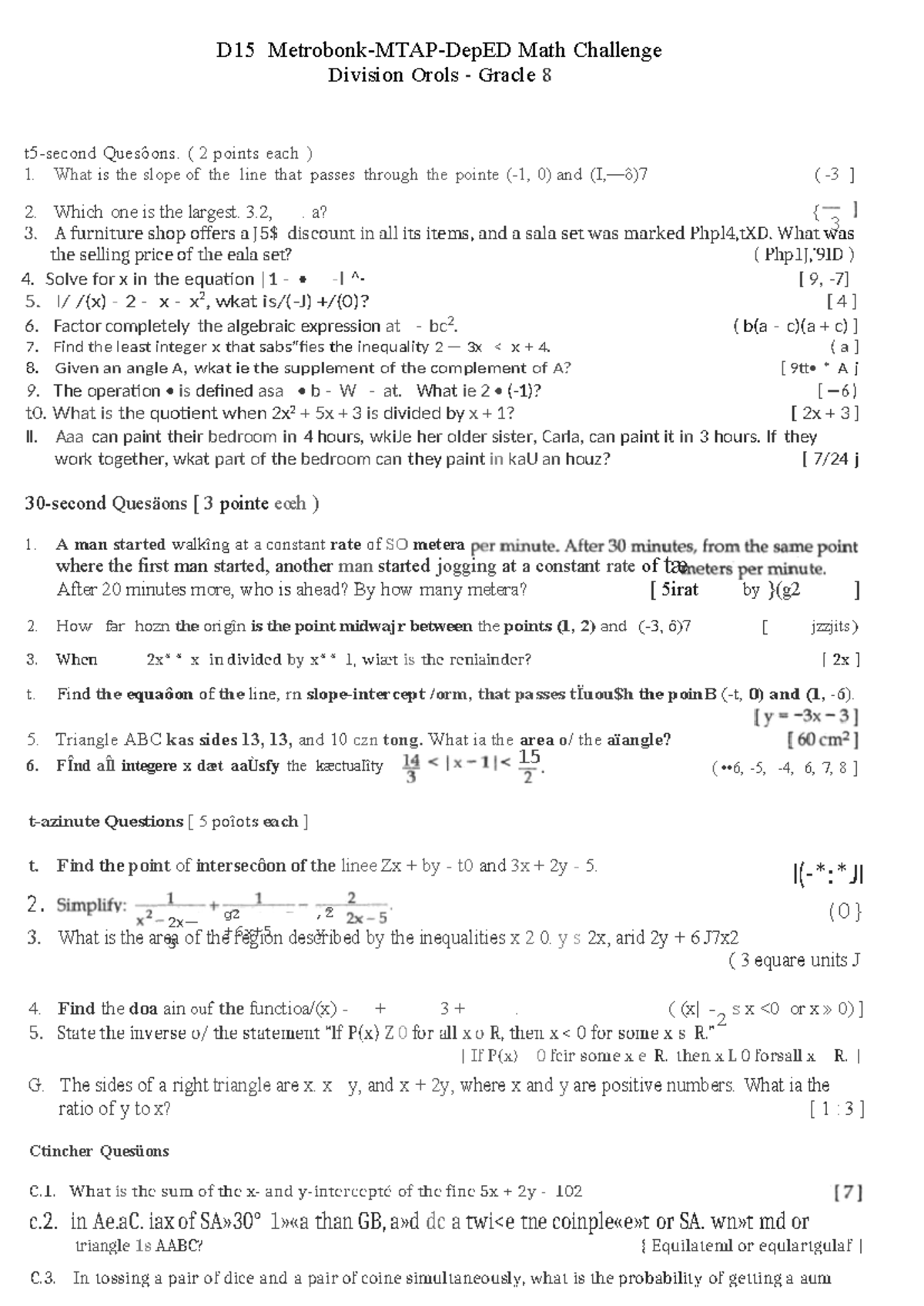 Dokumen - 2x— 3 g +6x+ , y D15 Metrobonk-MTAP-DepED Math Challenge ...