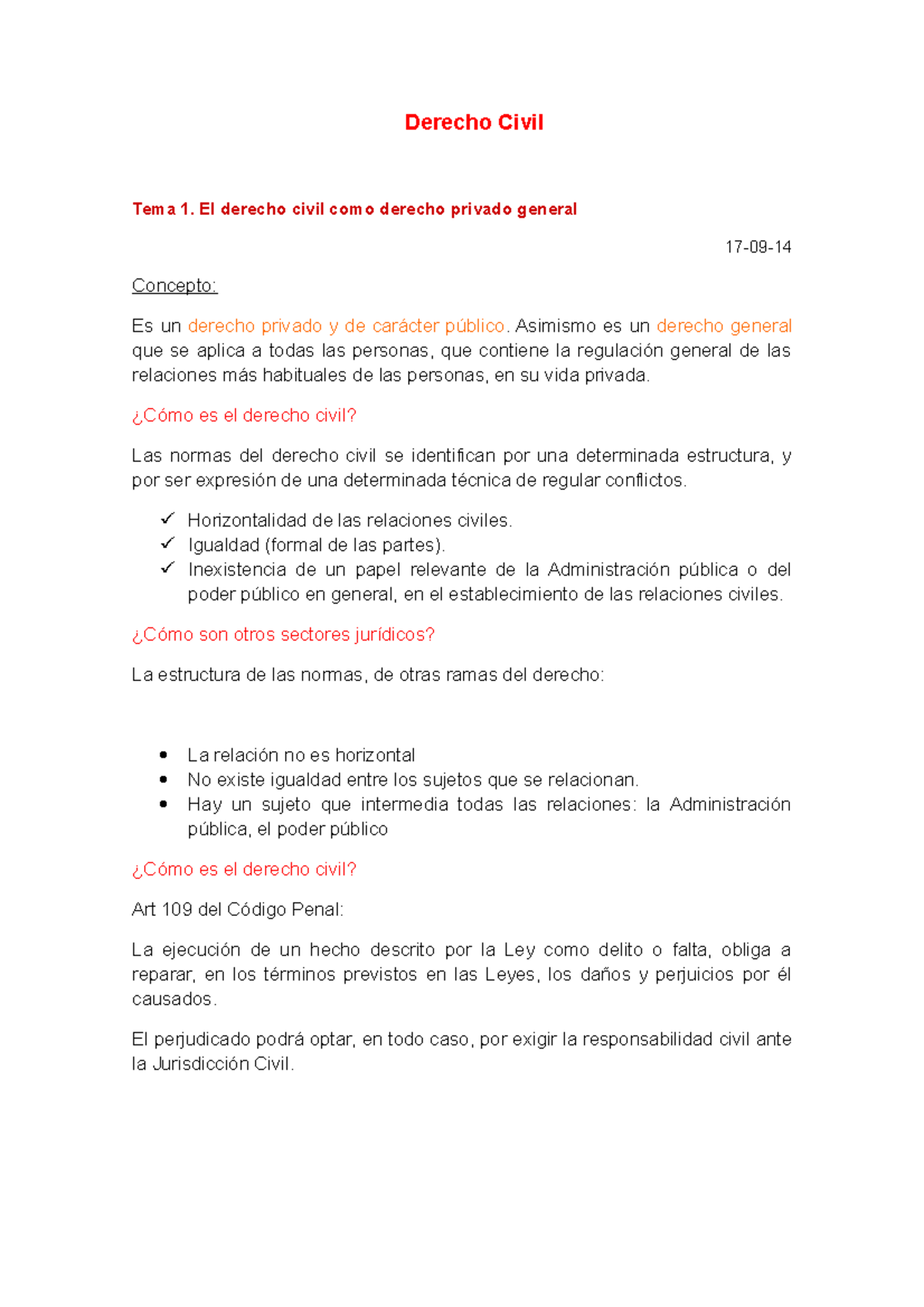 Apuntes Completos - Derecho Civil I - Prof. Juan Antonio García ...