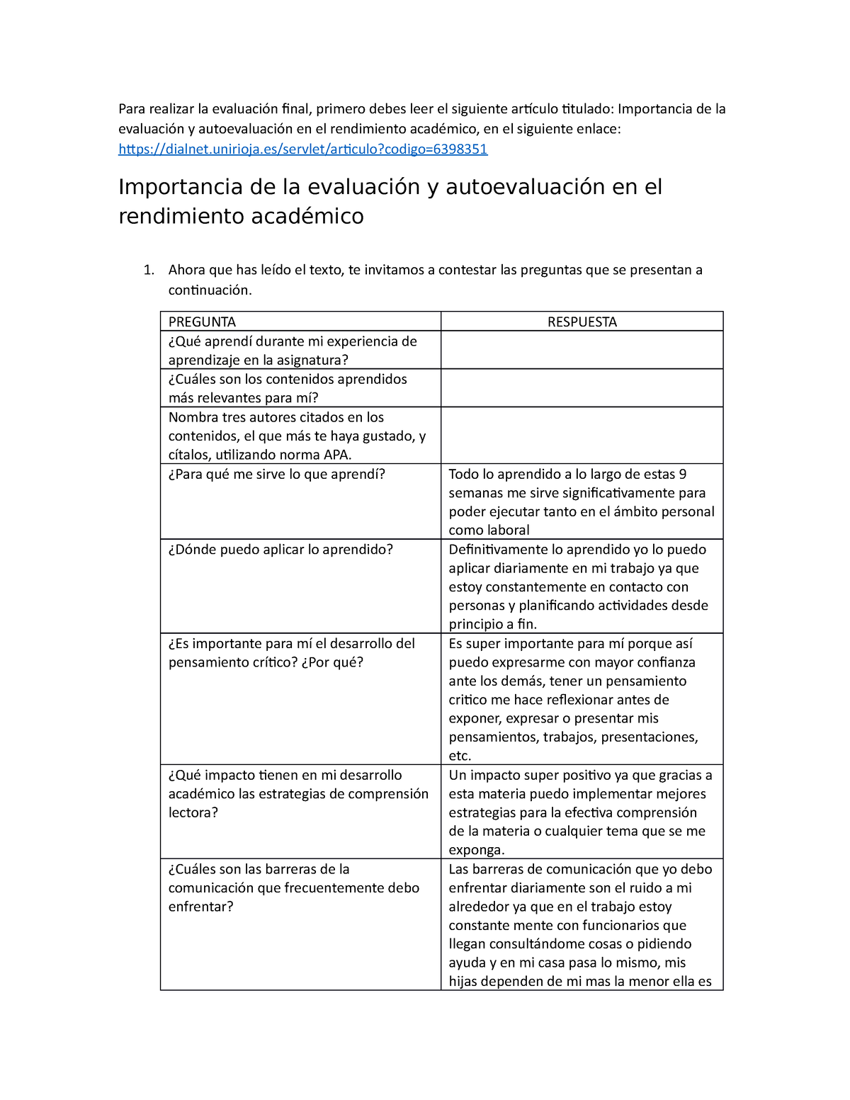 Evaluacion Final Habilidades - Desarrollo Habilidades Del Aprendizaje ...