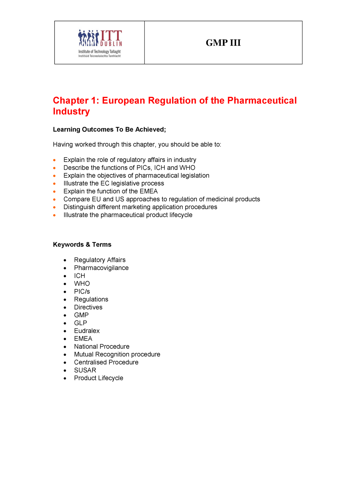 European Regulation Of The Pharmaceutical Industry - GMP & Validation ...