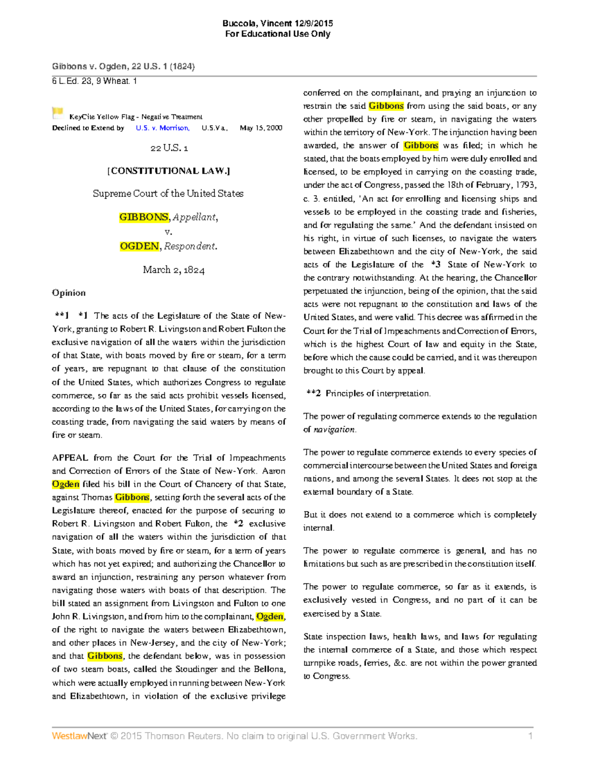 supreme court case study 4 gibbons v ogden answer key