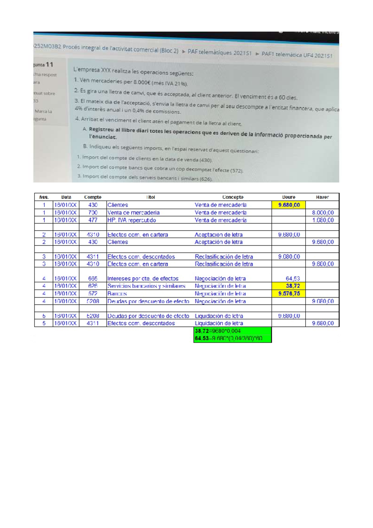 Diferencia entre el decuento de una letra de cambio y la gestion de ...