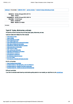 Module 1 Introducing Python Attempt review - Dashboard/My courses ...