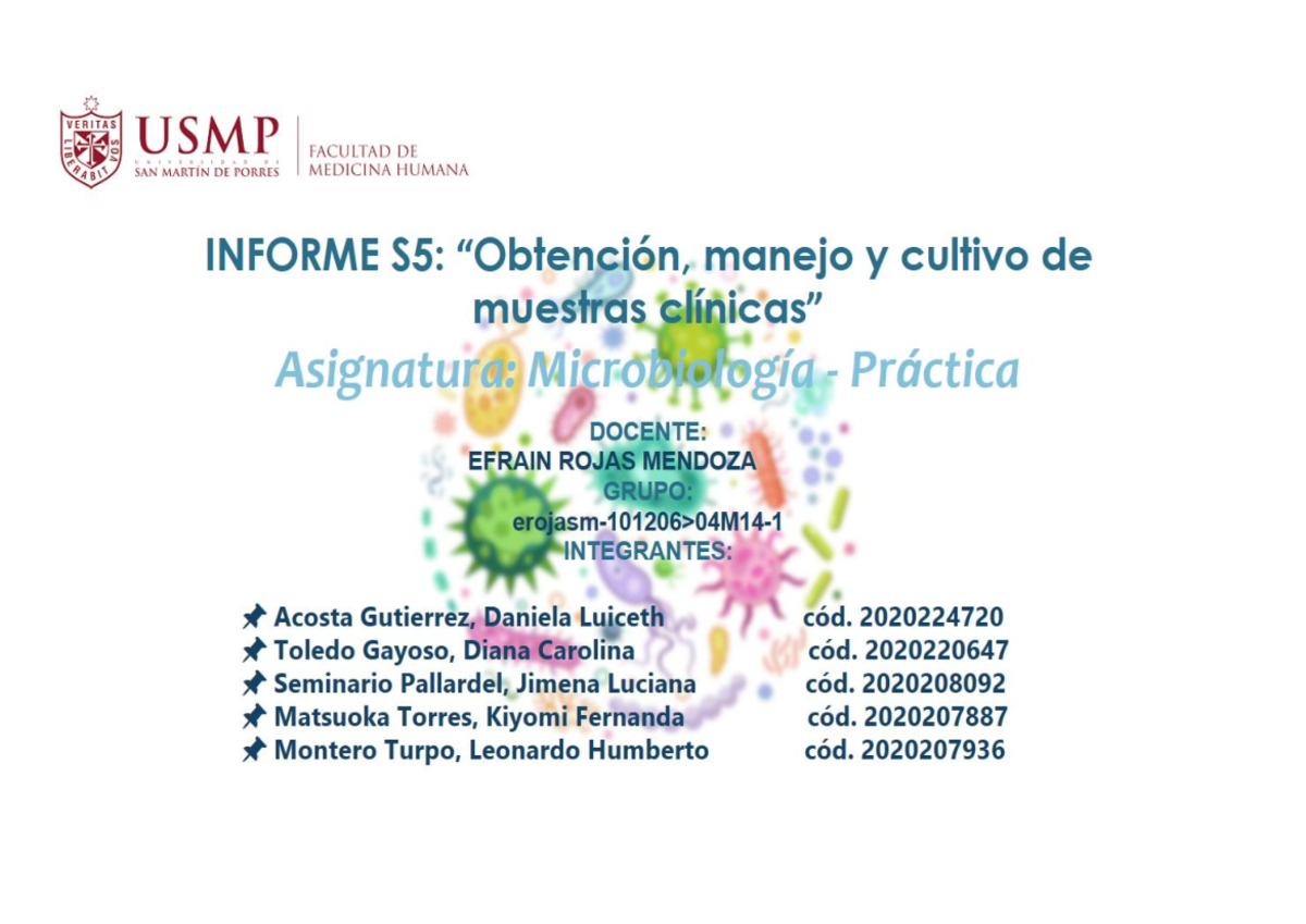 - S9 Informe - Microbiologia Practica - Microbiología - Studocu
