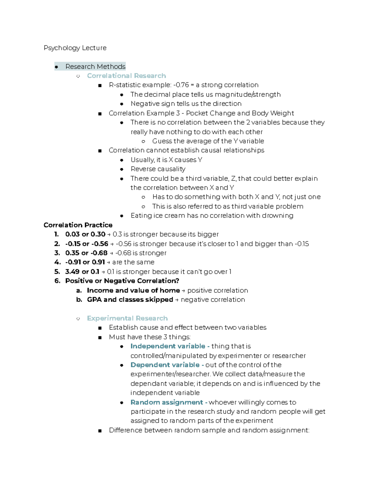 research methods in psychology study guide