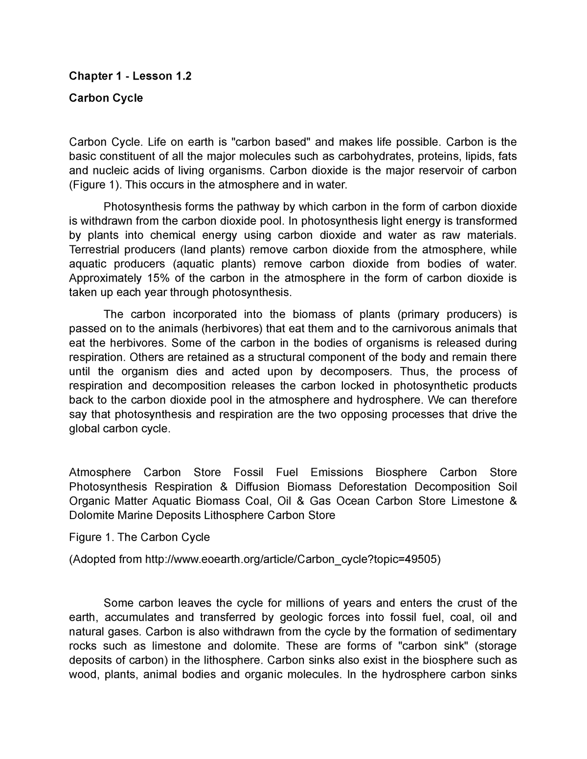 the-carbon-cycle-chapter-1-lesson-1-carbon-cycle-carbon-cycle