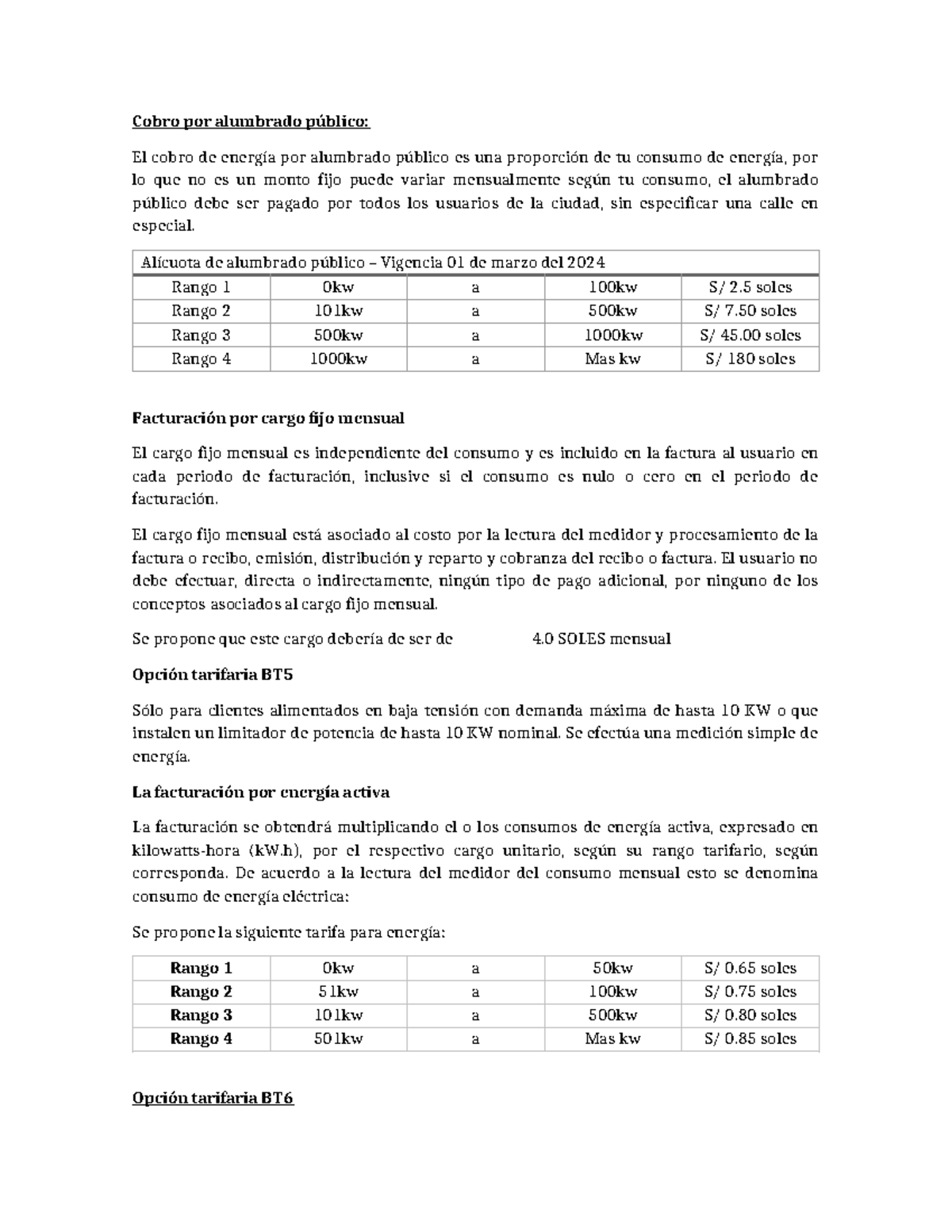Cobro por alumbrado público - Cobro por alumbrado público: El cobro de ...