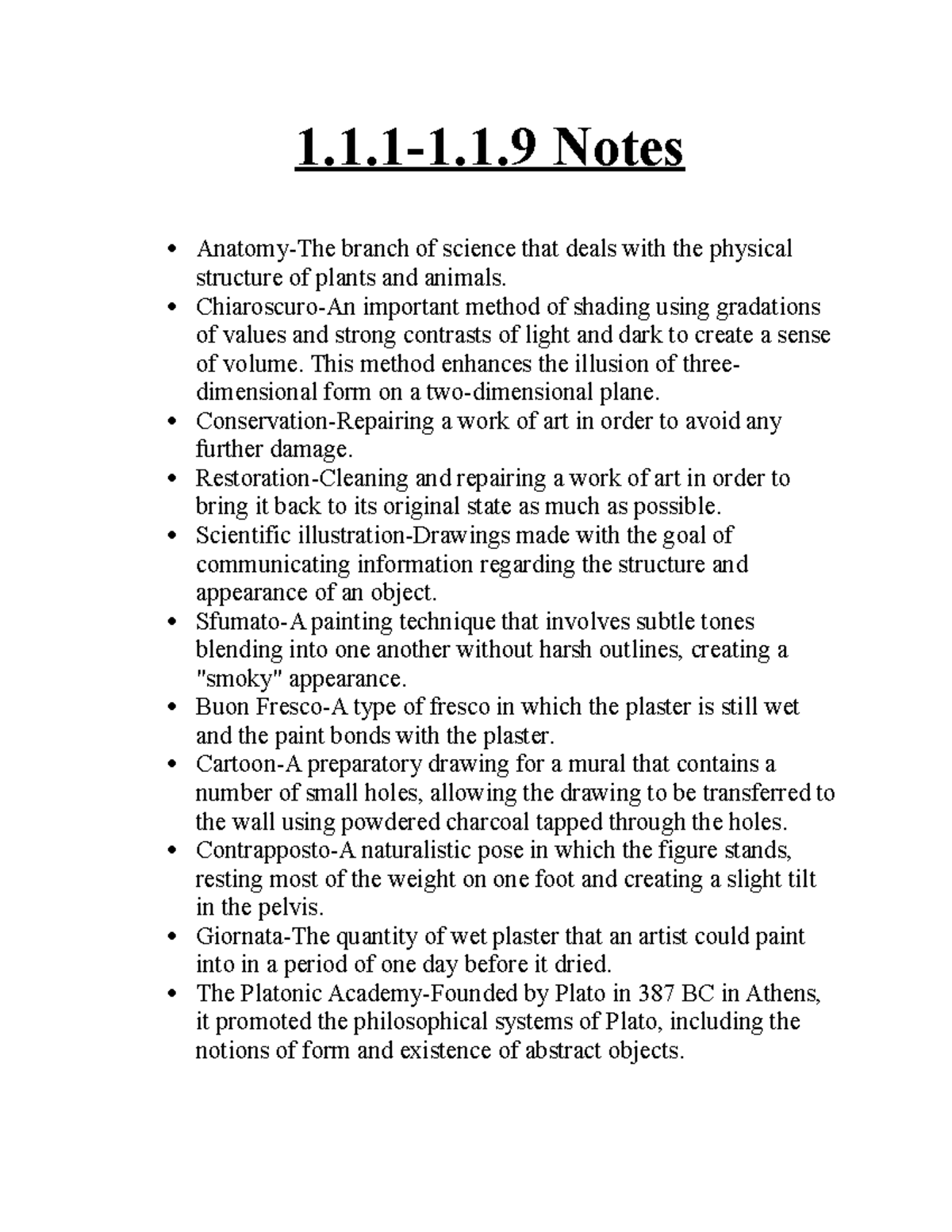 1 1 1 1 Art History Ii 1 1 1 1 1 Notes Anatomy The Branch Of 1 1 1 1 Art History Ii 1 1 1 1 1 Notes Anatomy The Branch Of