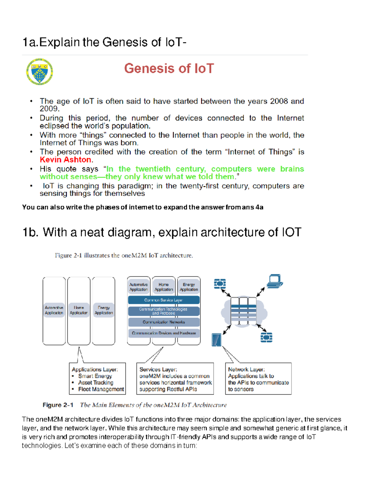 internet of things assignment pdf