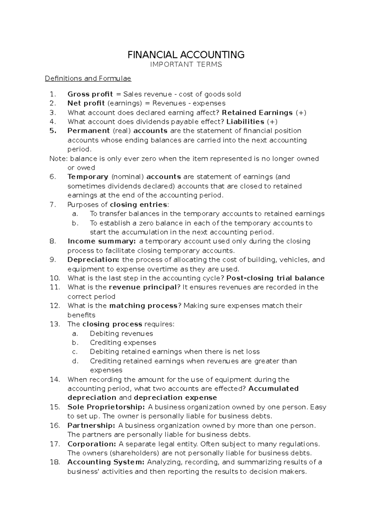 BU127 Important Terms - FINANCIAL ACCOUNTING IMPORTANT TERMS ...