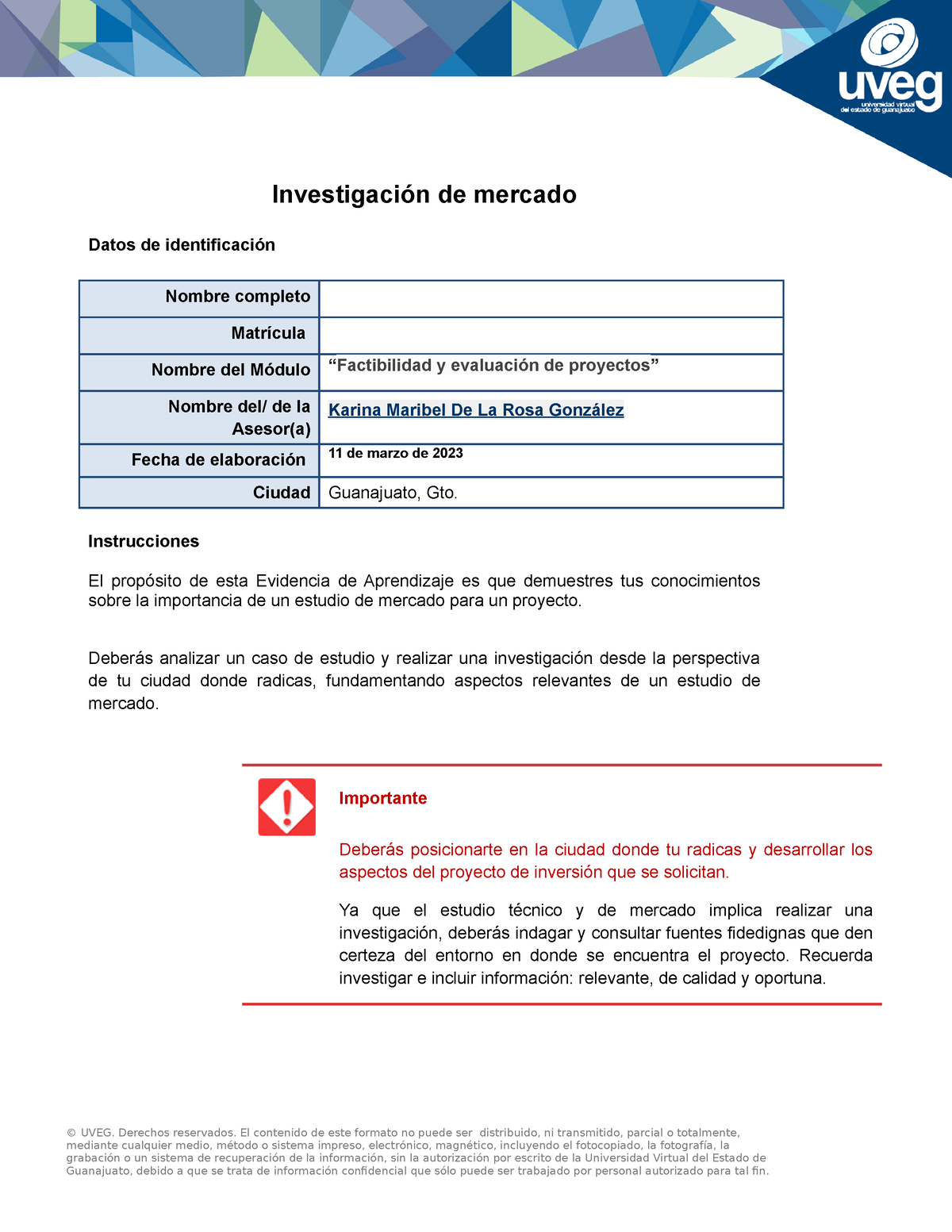 Formato Y Caso De Estudio EA2 Estudio De Mercado - Investigación De ...