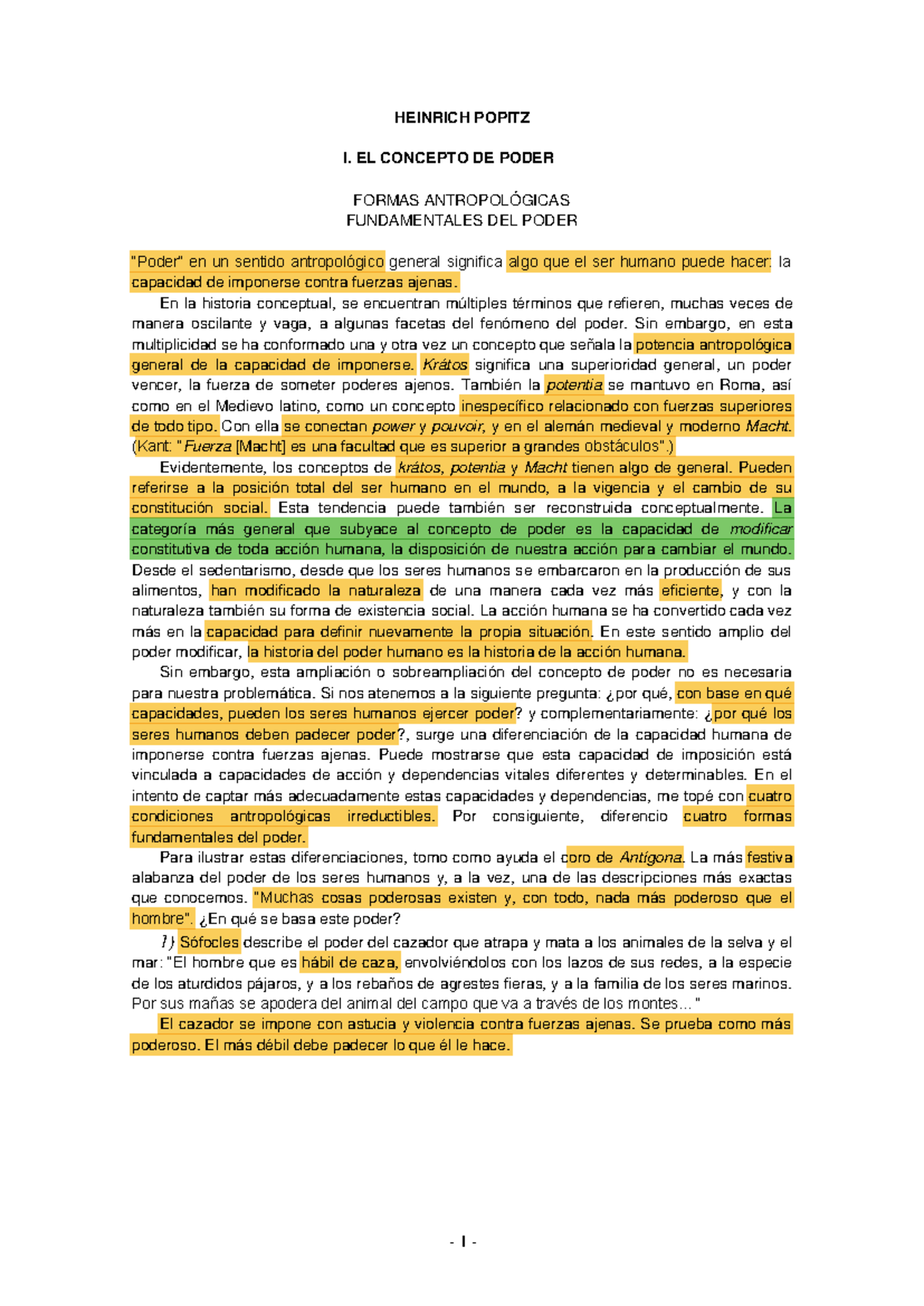 Seminario 3- Popitz TEST 0,8:0,8 - 1 - HEINRICH POPITZ I. EL CONCEPTO ...