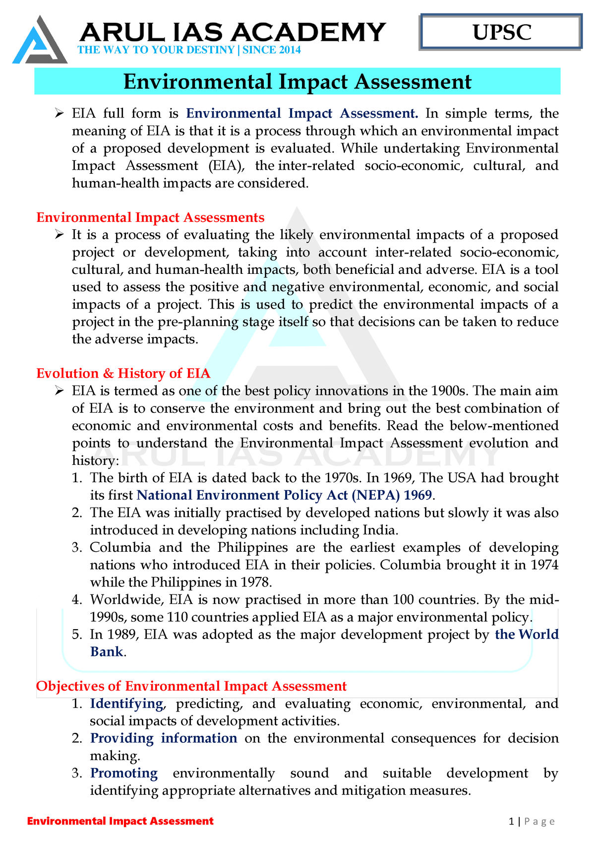 environmental impact assessment case study pdf