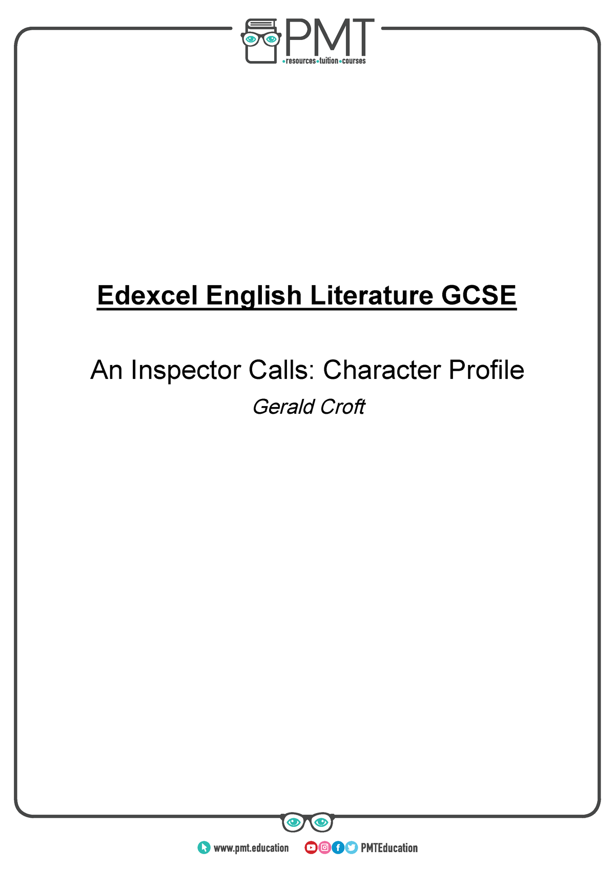 an inspector calls exemplar essay edexcel