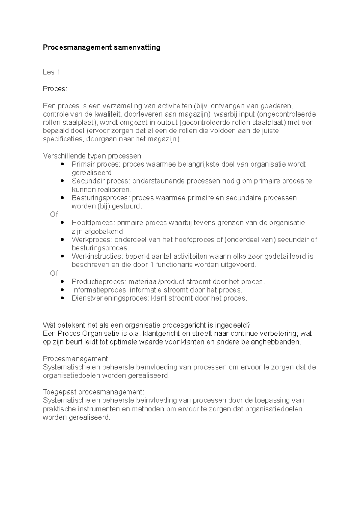 Procesmanagement In De Praktijk; Beschrijven, Besturen, Analyseren En ...