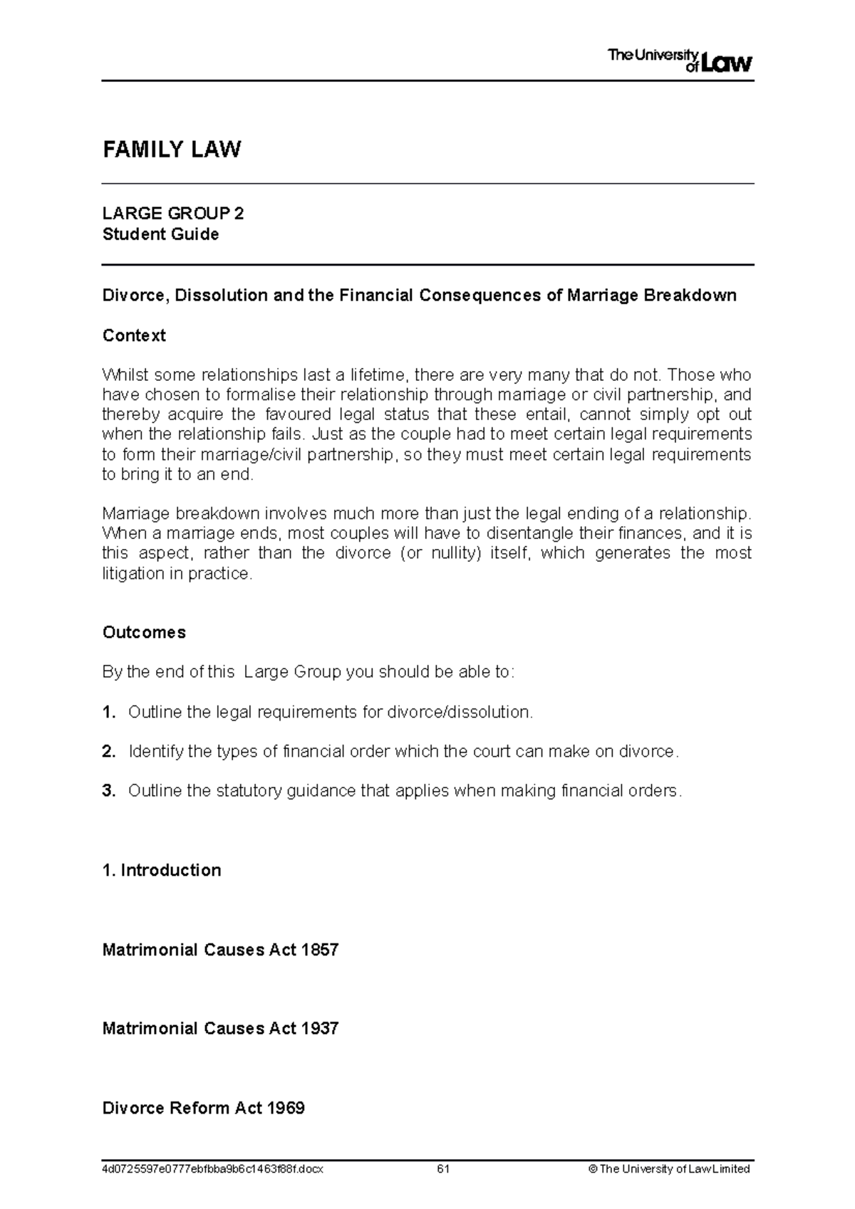 2122 fam level 5 lg02 ce01 student guide - FAMILY LAW LARGE GROUP 2 ...