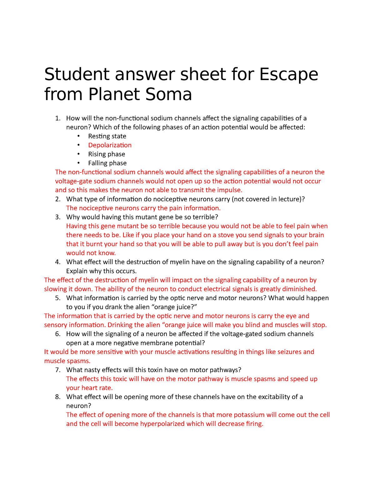 escape from planet soma case study answer key