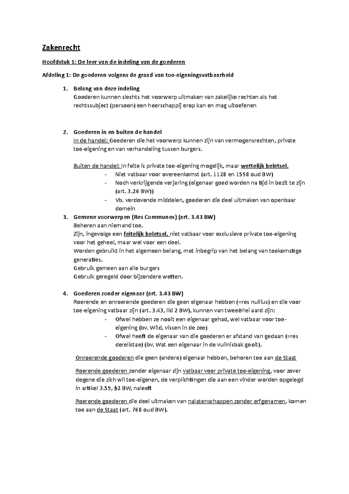 Zakenrecht Sv - Samenvatting Goederenrecht 2021-2022 - Zakenrecht ...