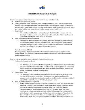 SCS 100 Module Two done - nknkn - SCS 100 Module Two Activity Template ...