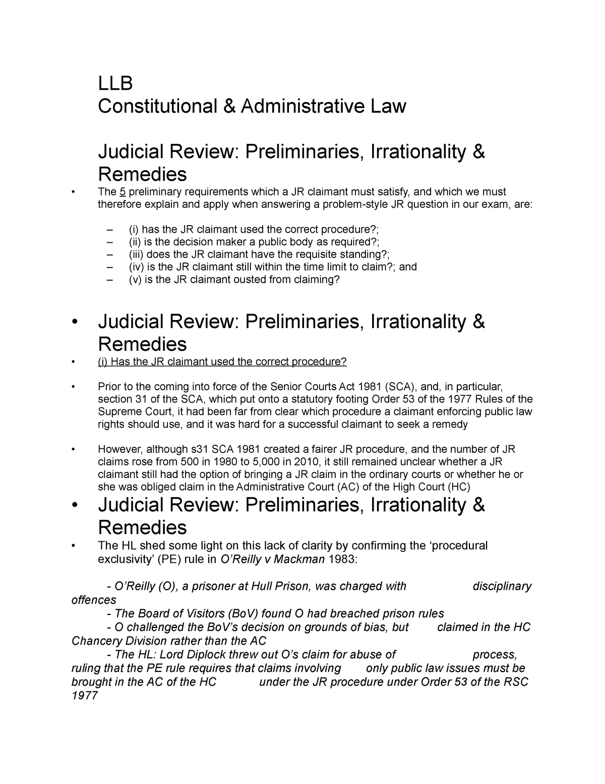 legitimate expectation judicial review essay