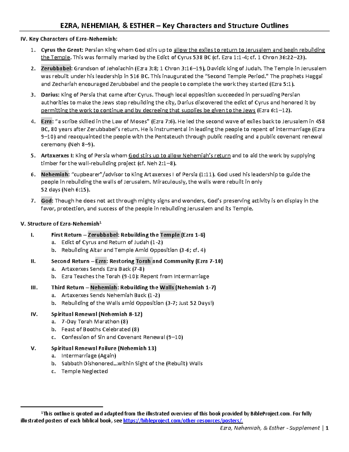 2.5 EzraNehemiah and Esther Handout Key