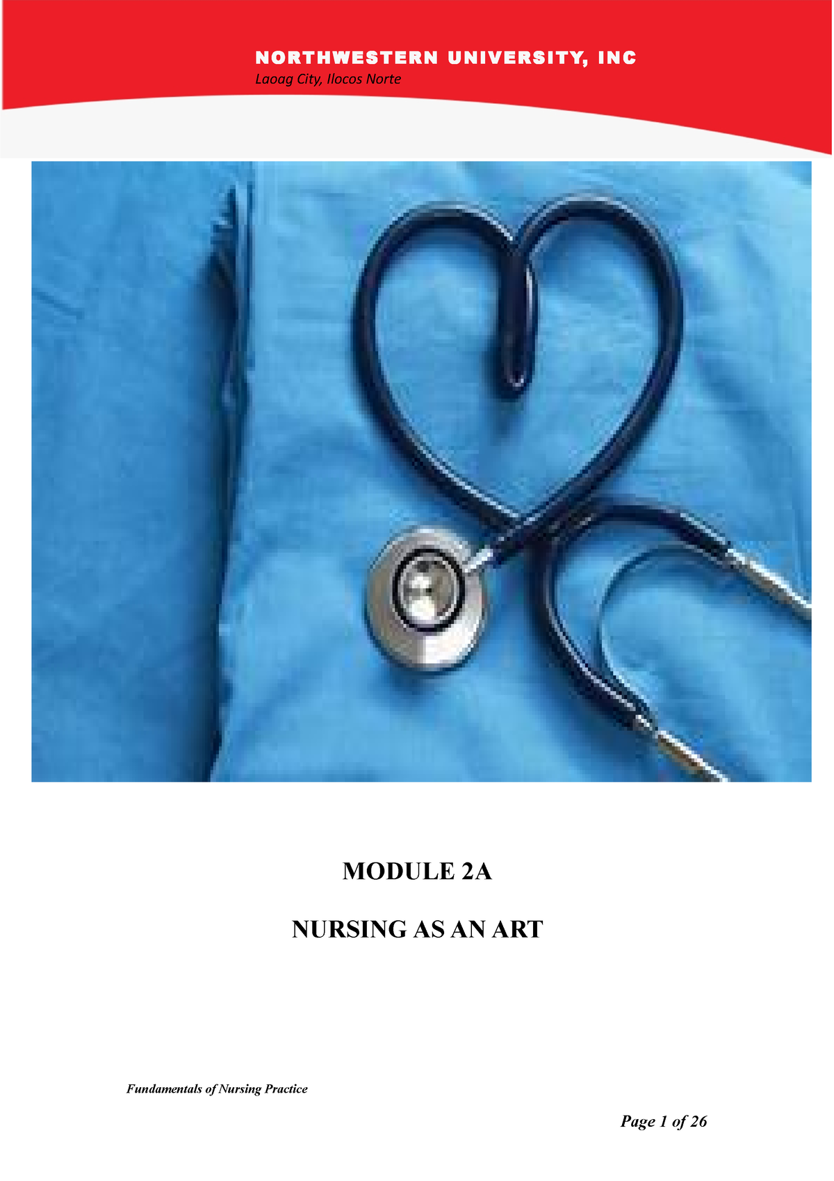 Module-2A - Lecture - MODULE 2A NURSING AS AN ART Fundamentals Of ...