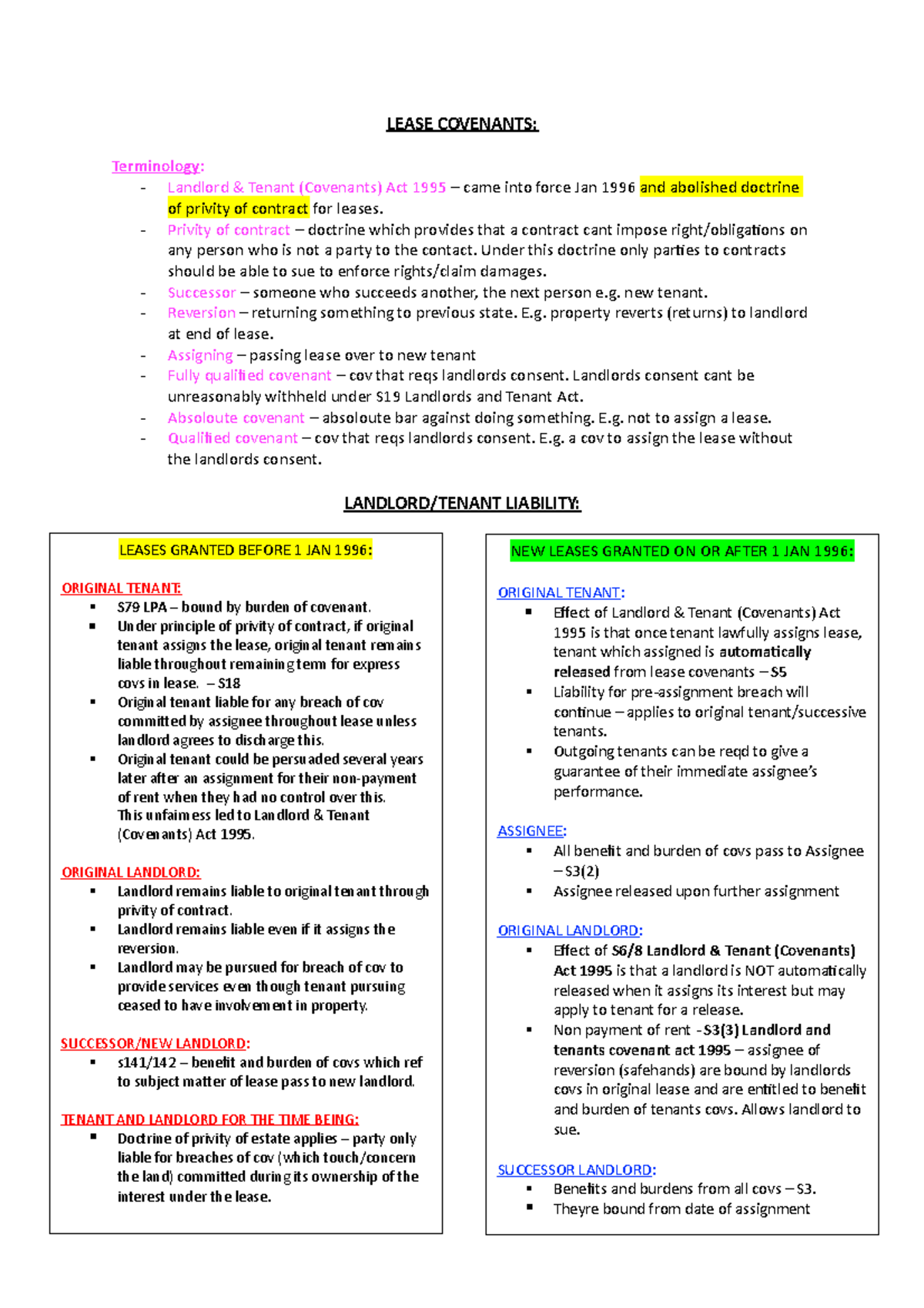 cov-quiet-enjoyment-lease-covenants-terminology-landlord