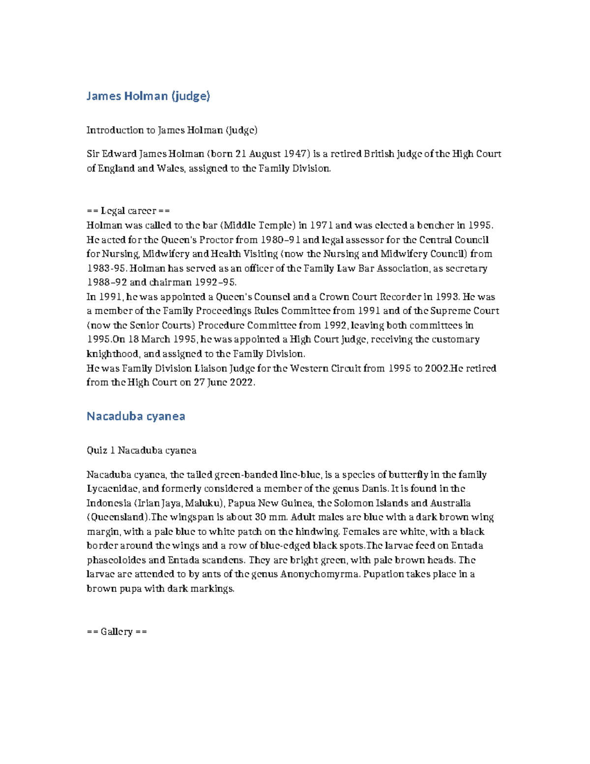 HIST123 Lecture-Note James Holman (judge) - James Holman (judge ...
