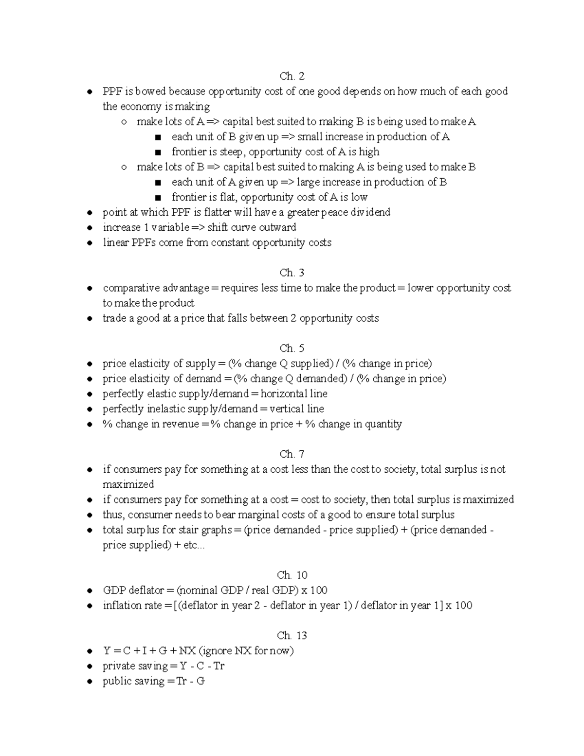 Econ Study Guide - Ch. 2 PPF is bowed because opportunity cost of one ...