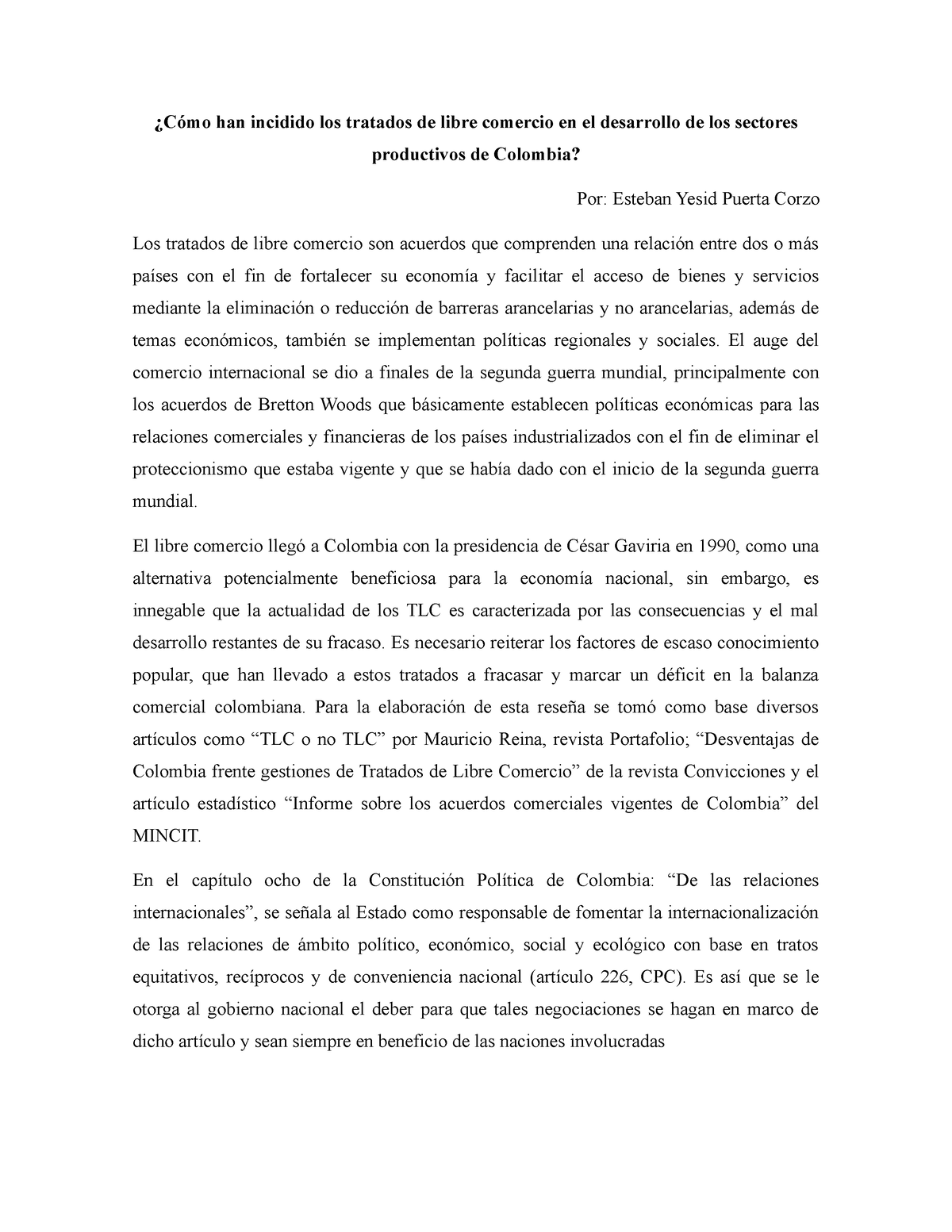 ¿Cómo han incidido los tratados de libre comercio en el desarrollo de ...