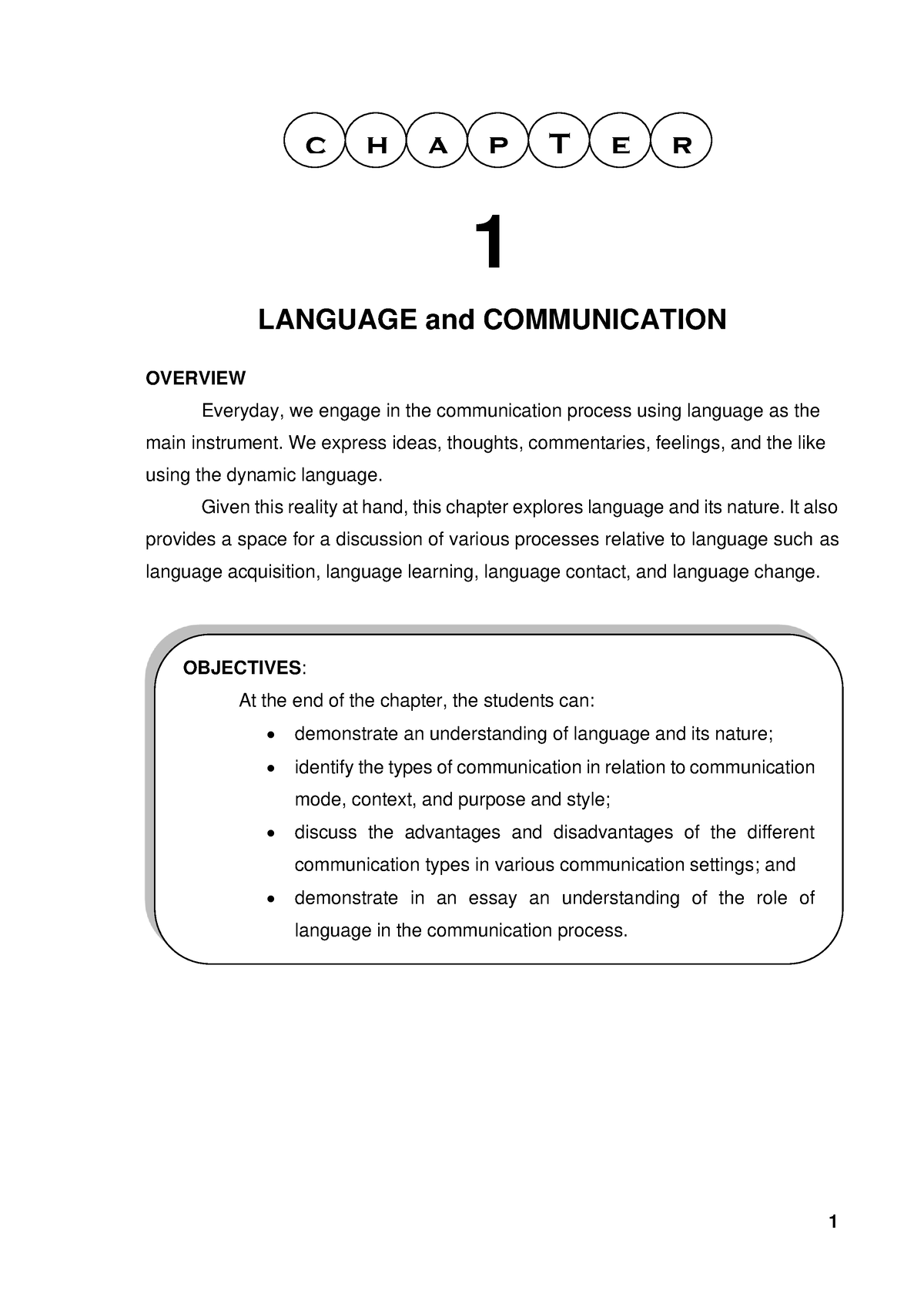 Module-in-Purposive-Communication-4 - 1 LANGUAGE And COMMUNICATION ...