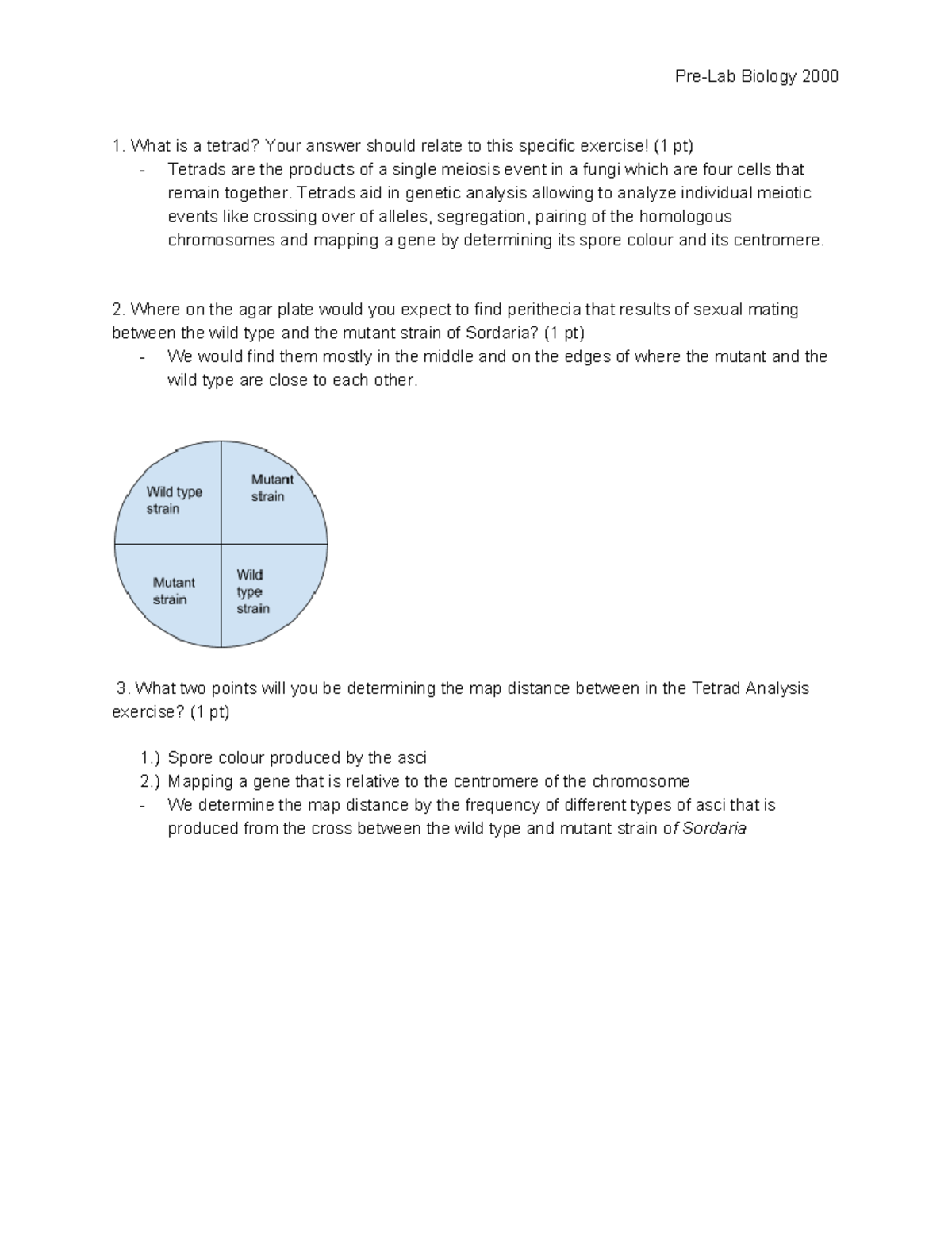 Pre-lab Bio2000 - Quiz Pre-lab Mandatory assignment - Pre-Lab Biology ...