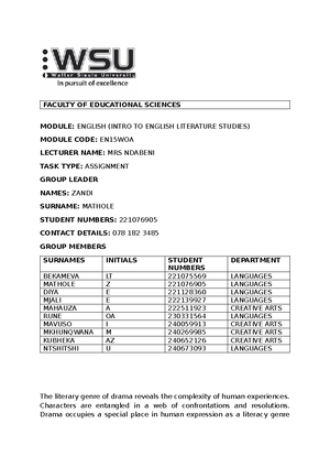 Econimcs III Presentations - WALTER SISULU UNIVERSITY, KOMANI CAMPUS ...