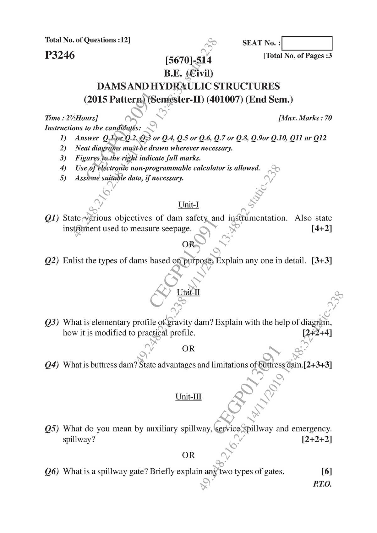 Nov Dec 2019 - dhs Savitribai Phule pune UniversityCivil engineering ...