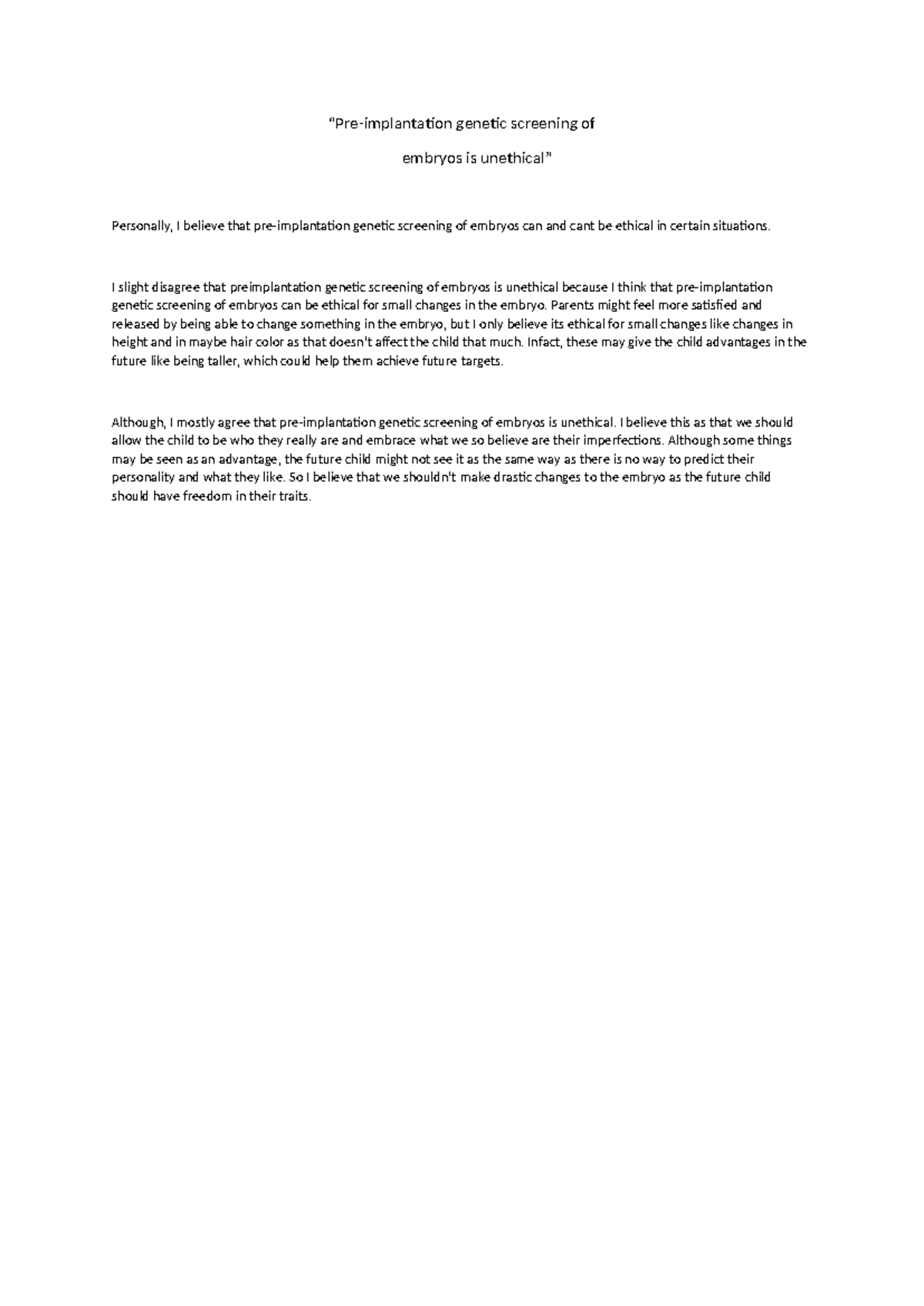 Document (10) - Prsentation - “Pre-implantation genetic screening of ...